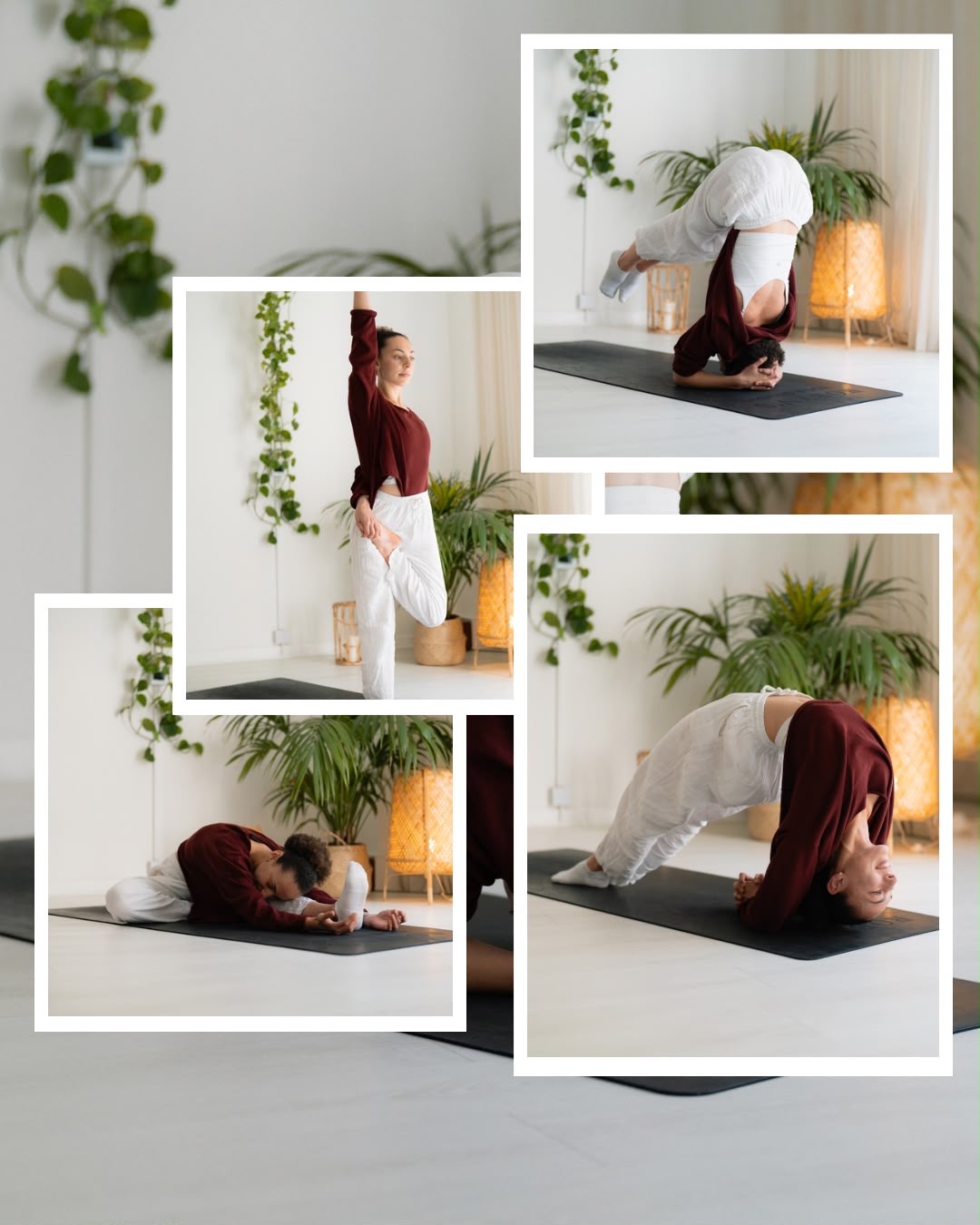 Leah practicing yoga